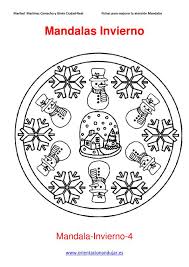 Haz un bonito dibujo de esta lámina. Coleccion De Mandalas De Invierno Para Colorear Orientacion Andujar