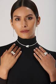 Collier Heart to Earth: or blanc 18 ct. et diamants