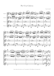 Por una cabeza es una canción de carlos gardel que se estrenó el 19 de marzo de 1935. Carlos Gardel Por Una Cabeza From The Film Scent Of A Woman Sheet Music For Violin Quartet 8notes Com Violin Sheet Music Sheet Music Virtual Sheet Music