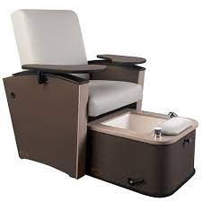 Pedicure chairs and salon equipment at beauty salon,nail spa chair wholesaler,professional pedicure spa massage chairs,hot sale beauty equipment in china,pedicure spa station chair with foot massage basin,pedicure massage chair with led light glass basin Spa Supply Solutions Pedicure Chair Manicure Station