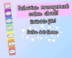 Polka Dot Theme Behavior Color Chart Editable File