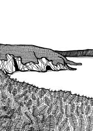 Black And White Beach Scene Wall Art Porth Meudwy Printable Beach Art Black White Beach Themed Etsy Beach Wall Art Seaside Art Beach Art