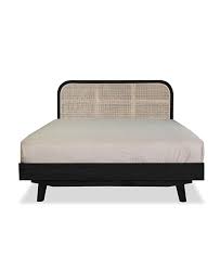 Oak double bed wood bed frame king single bed headboards black double bed set grey bedroom drawers small double bed size velvet double bed king size oak bed frame grey. Eleena Teak Bed Frame Rattan Super Single Shop Furniture Online In Singapore