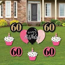 200+ funny 60th birthday sayings here we have shared some cool and catchy 60th birthday slogans and sayings that you will like. Big Dot Of Happiness Chic 60th Birthday Pink Black And Gold Yard Sign And Outdoor Lawn Decorations Happy Birthday Party Yard Signs Set Of 8 Target