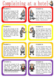 Complaining At A Hotel Role Play Speaking Activities English Speaking Activities Esl Conversational English