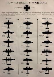 1942 Wwii Warplane Identification Chart German And Par