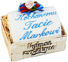 Orygialny prezent na Dzień Ojca - duży ręcznik z Twoim haftem w koszyku - Dzień  Ojca - Ogród prezentów