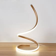 Modern spiral led table lamp. Modern Minimalist Spiral Led Table Lamp Geardiggers