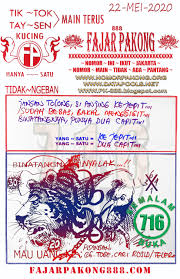 Hasil Togel Pakong 888 22 Mei 2020 Fajar Pakong 888 Sgp48 Sgp49 Hkpools
