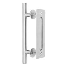 brushed nickel barn door sliding large stainless steel sliding barn door handle 12 by charmedlife set includes b door handles barn door handles barn door