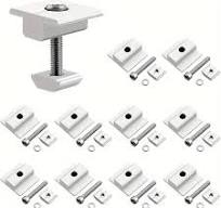 10pcs Solar Panels Center Clamps 30mm, Aluminum Solar Panel Mounting  Brackets T-Shaped * Clamps Solar Panel Bracket Kit for Metal Roof * Fl