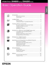 Icc profiles that are included with the pro 4800 are labeled by their acronyms. Epson Stylus Dx4800 Series Basic Operation Manual Pdf Download Manualslib