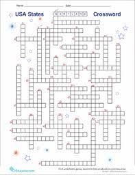 Maybe you would like to learn more about one of these? Usa States Crossword Worksheet Education Com