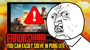 Pubg Lite Errors You Can Easily Solve In Pubg Lite Youtube