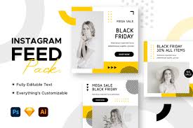 Resize svg images for free. Instagram Post Black Friday Template Graphic By Mahative Creative Fabrica