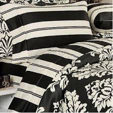 Black And Cream Ticking Bedding Damask Black Cream Duvet Cover Set Damask Bedding Duvet Cover Sets Cream Duvet Covers