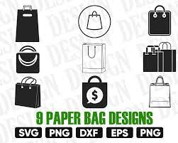 Paper Bag Svg Bag Svg Bundle Paper Bag Template Shopping Etsy Svg Paper Bag Etsy Download
