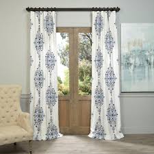 1 inch diameter and 0.6 mm rod thickness,capable of bearing heavier fabrics such as grommet curtains and clips light drapes; Half Price Drapes Kerala Blue 96 X 50 Inch Printed Cotton Twill Curtain Single Panel Prtw D41 96 Bellacor