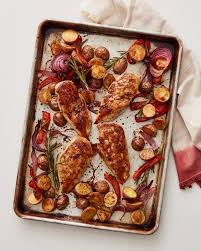 Recipe Sheet Pan Balsamic Glazed Chicken Potatoes Recipe Balsamic Glazed Chicken Glazed Chicken Balsamic Chicken