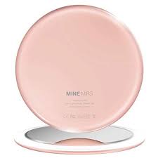 Mine Mirs Smart Lighted Travel Makeup Mirror With Natural Daylight Led Lights Adjustable Brightness Wireles Travel Makeup Mirror Makeup Mirror Smart Lighting