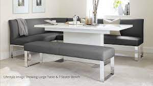Kitchen nook breakfast set dining table w/corner & bench white & honey pine wood. Corner Bench Dining Table Novocom Top