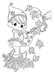 herfst schilder kleurplaat klaarwerk nl precious moments coloring pages fall thanksgiving coloriage arc en ciel