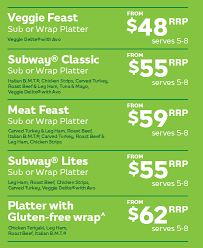 catering menu subway com new zealand english