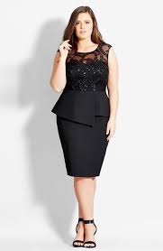 City Chic Plus Black Peplum Cocktail Dress Size 22w Ebay Plus Size Sequin Dresses Plus Size Outfits Sequin Peplum Dress