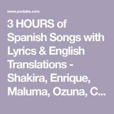 Spanish Songs With Subtitles The lyrics for enrique iglesias, sean paul and x factor 2016 winner matt terry's tale of lost love are totes emosh! spanish songs with subtitles