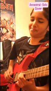 Aanika jamming along to Kiko Loureiro's song Reflective. Hope you like it  🙂🎸🎶🤘!!! We are attending @kikoloureiro guitar camp in Helsinki