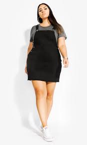 Denim Bib Dress Black Plus Size Outfits Curvy Outfits Fashion