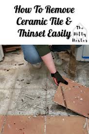 If the layers of mortar are on the thicker side, use white vinegar instead of water and scrub again. How To Remove Ceramic Tile And Thinset The Nifty Nester