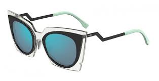 Center front hanky tie and keyhole. Geometric Gem Fendi Orchidea Sunglasses