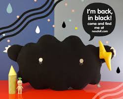 Our Super Soft Black Cloud Pillow Is Back At Www Noodoll Com Time To Cosy Up Cloud Pillow Art Toy Kids
