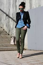 Pin By Wendy Ertel On M O D A Casual Work Outfits Olive Pants Outfit Pants Outfit Work