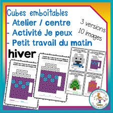 Atelier De Cubes Emboitables Hiver Teachers Pay Teachers Foreign Languages Bilingual