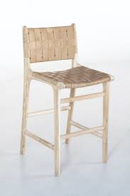 Woven Leather Strap Counter Stool Beige Leather Counter Stools Counter Stools Modern Counter Stools