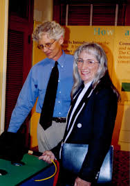 Photograph/color image of Arizona Humanities Council Director Dan Shilling  and Arizona State Library Director GladysAnn Wells at the Arizona State  Capitol Centennial Celebration in Phoenix (Ariz.) Date Range 2000s  (2000-2009)