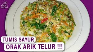 Tinggal tumis semua sayuran, bumbui. Resep Tumis Sayur Orak Arik Telur Youtube