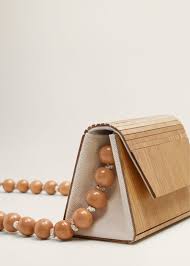 Tasche Aus Holzkugeln Damen Mango Deutschland Stylish Leather Bags Wooden Bag Wood Beads