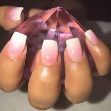 Short Square Pink White Ombre Light Pink Acrylic Nails Short Square Acrylic Nails Pink Acrylic Nails
