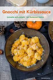 Schnelle Gnocchi Mit Cremiger Kurbissauce Rezept Butternut Kurbis Rezept Rezepte Gesunde Rezepte