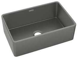 Integral quartz sinks are becoming increasingly popular, but they not sure what's right for your kitchen? Elkay Swuf28179 30 Farmhouse Single Basin Fireclay Kitchen Sink Grey Walmart Com Walmart Com