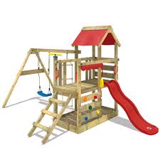 Bei einem klettergerüst handelt es sich um eine einrichtung speziell für kinder, die ihnen raum zum spielen, toben und klettern bietet. Wickey Spielturm Klettergerust Turboflyer Mit Kaufland De