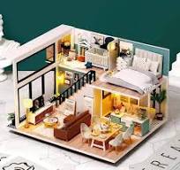 Wizardi Miniature Roombox: House by the Sea Dollhouse Kit ...