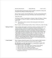 School Staff Meeting Minutes Template Format Staff Meetings School Committee Meeting Agenda