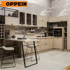 Shop 82 top oak kitchen chairs and earn cash back all in one place. China Oppein Industrial Style Light Wood Grain Fitted Kitchen Furniture Cabinets China Industrial Kitchen Cabinets Fitted Kitchens