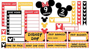This free calendar 2021 printable sets up the bar in organizing and scheduling. Free Printable Disney Vacation Planner Stickers Countdown Functional Stickers Lovely Planner