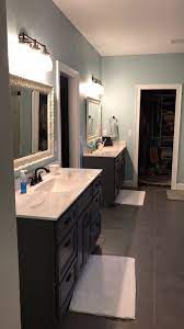Последние твиты от peppercorn kitchen (@peppercornkitch). Cabinets Are Sherwin Williams Peppercorn Wall Color Is Sherwin Williams Watery Bathroom Decor Colors Bathroom Cabinet Colors Bathroom Colors