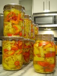 Canned Pickled Hot Peppers Hot Pepper Recipes Stuffed Peppers Pickled Hot Peppers